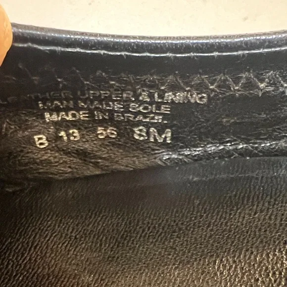 Tory Burch Reva leather Ballet Black Flats with Gold Logo size 8M - Picture 16 of 16